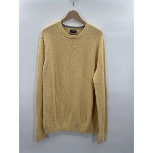 Vintage Croft & Barrow Mens XLarge Sweater Butter Yellow Fisherman Nautical Prep